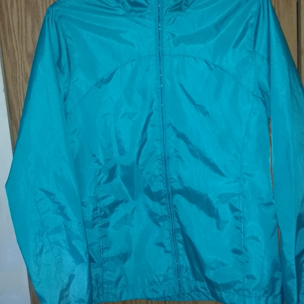 vintage teal sportek windbreaker womans size small